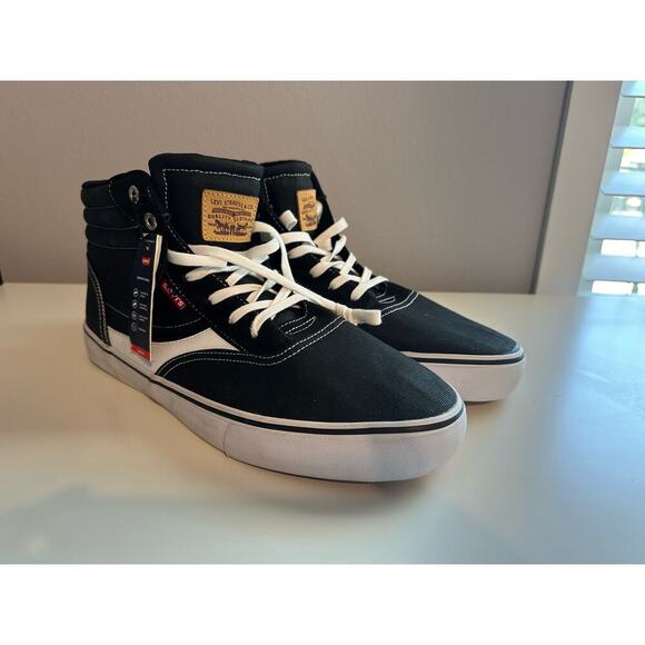 Levi Strauss Signature Other - Size 13 LEVI’S LANCE MID CT CANVAS UL Black/White SHOES 519284-06A1 New!